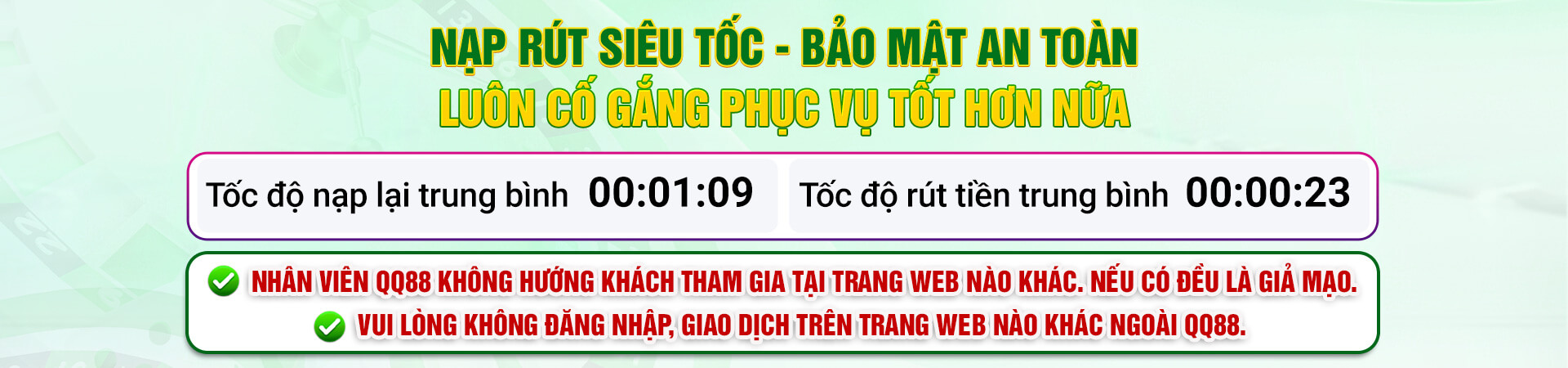 nạp rút siêu tốc bảo mật an toàn
